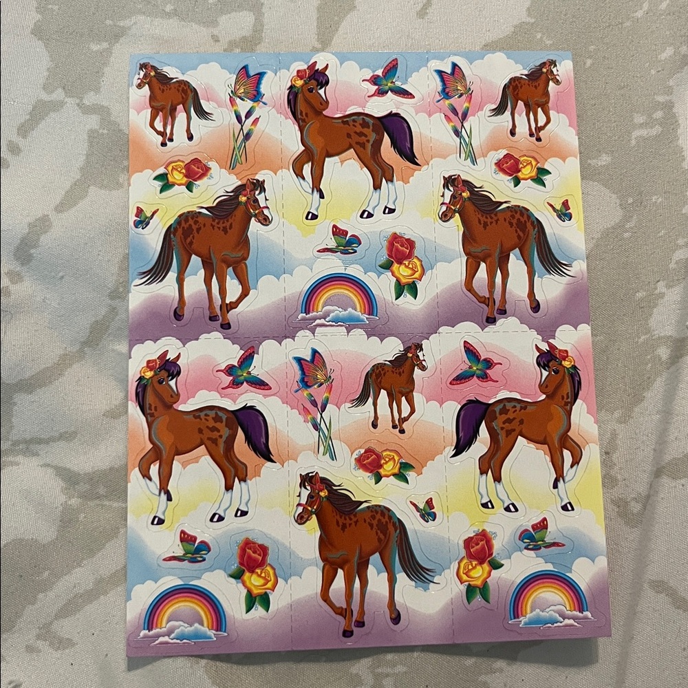 Lisa frank Horse sticker sheet